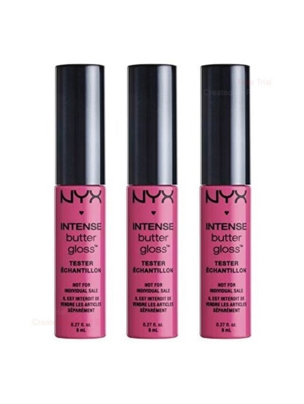 Lot of 3: New NYX Lip Intense Butter Gloss in IBLG08 Funnel Delight (Sealed)